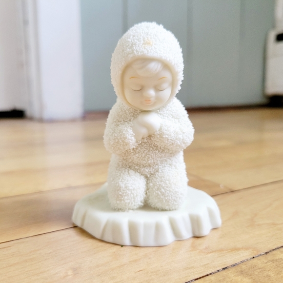 Vintage Department 56 Winter Tales "Now I Lay Me Down to Sleep" Snowbaby - Picture 2 of 8